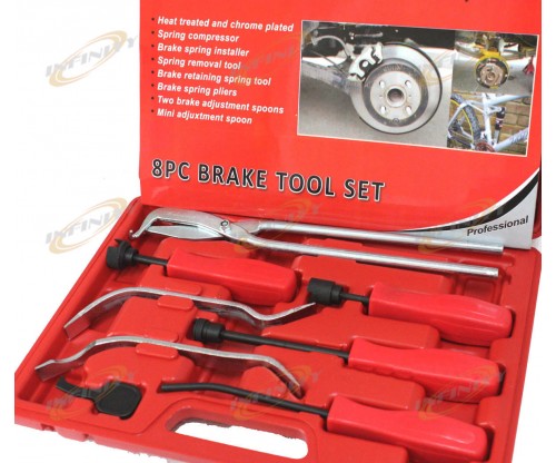 8pc Brake Drum Pliers Brake Spring Installer Removal Retaining Adjust Spoons